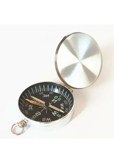 Mini Taşınabilir Kapaklı Cep Saati Model Alüminyum İğne Kılıtlı Pusula G451