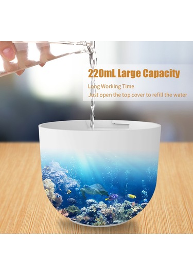 Honmex Portatif Mini Nemlendirici, Usb İle Çalışır, 220ml Hacim, 360 均匀 Nemleme, Otomatik Kapatma, Led Işık, Aromaterapi Uyumlu Pembe