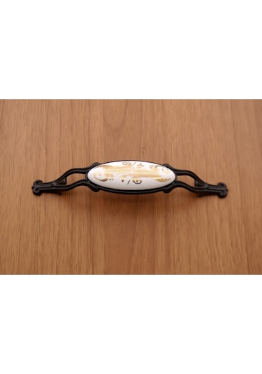 Azimkarhirdavat Porselen Kulp Salkım Siyah Varak Desenli