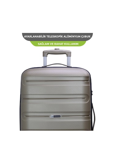 Vegmann Polipropilen Pp Atlas Gold Kabin Boy Valiz Çok Renkli