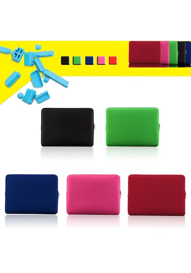 Lemestar 13 İnç Ultrabook Ve Dizüstü Bilgisayar İçin Kırmızı, Hızlı Fermuar Ve Yumuşak Döşeme İle Koruyucu Sleeve Çantası Kırmızı