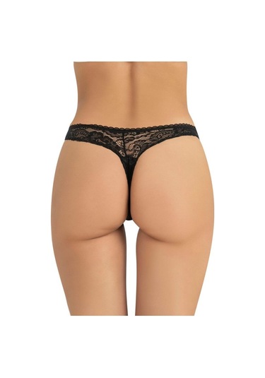 Fabony Bayan Dantelli String Külot 1200 Siyah