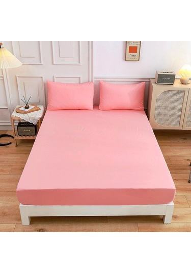 Pembe Düz Renk Tek Kişilik Yatak Yastık Kılıfı 1.5/1.8 Tek Kişilik Çift Kişilik Nevresim Takımı Yastık Kılıfı Yok 120 200+27cm