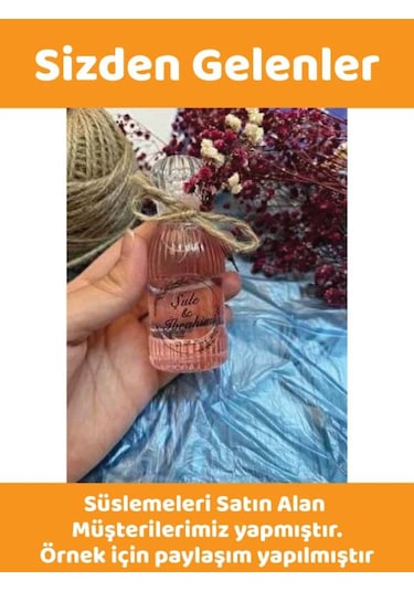 25 Adet 50 Ml Paris24 Dezenfektan Kolonya Parfüm Hediyelik Nikah Düğün İçin Boş Plastik Şişe