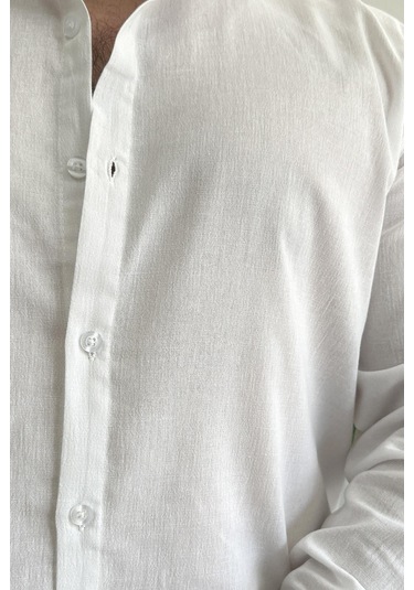 Erkek Krinkıl Kumaş Gömlek Beyaz Edw362 Beyaz