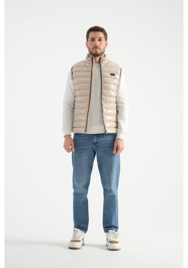 Shooter Sportswear Erkek Parlak Yelek Luxe Bej Taş