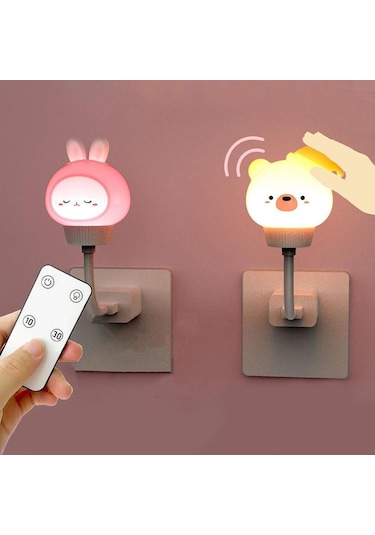 Led Usb Gece Lambası Sevimli Karikatür Gece Lambası Ayı Bebek Çocuk İçin Uzaktan Kumanda Odası Dekoru Başucu Gece Lambası 56853147 Diğer