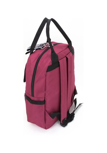 Case Club Kadın Sırt Çantası Yandan Cepli Su Geçirmmez Kumaş Bordo