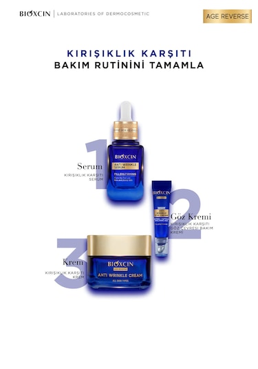 Age Reverse Retinollü Kırışıklık Karşıtı Serum + Krem + Göz Kremi Üçlü Set