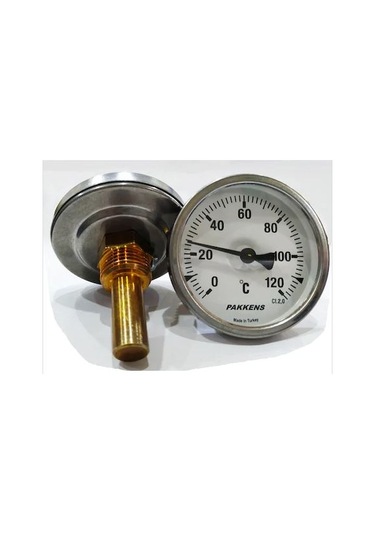 Pakkens Çap 63 Mm 120 Derecec 5 Cm Termometre + Bağlantı Manşonuyla