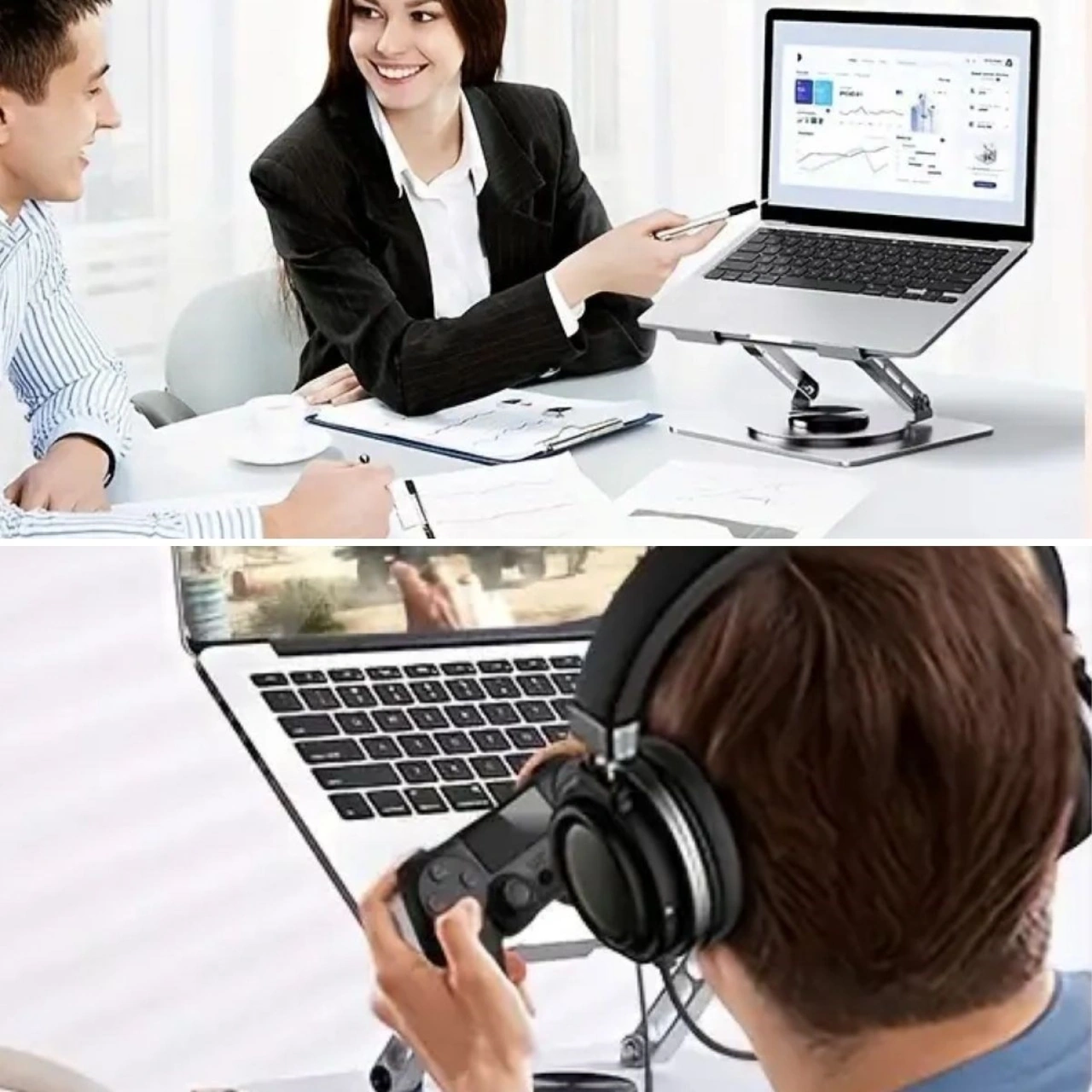 360 Derece Dönebilen Hava Aldıran Laptop Standı 4915