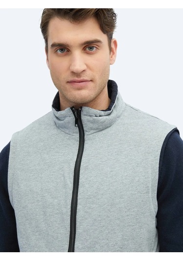 Kip Lacivert Regular Fit Dik Yaka Casual Dokuma Spor Yelek Lacivert