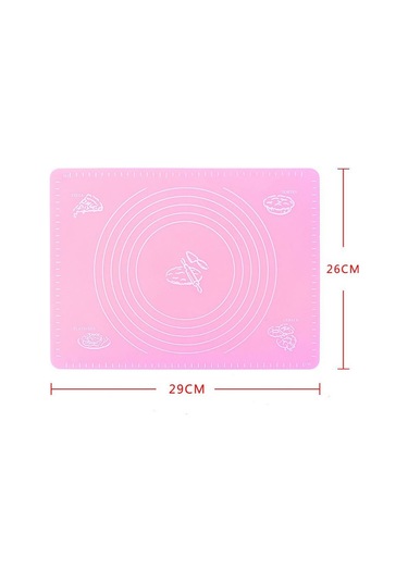 Pembe Silikon Pişirme Mat Pizza Mutfak Aletleri Pişirme Araçları Mutfak Eşyaları Bakeware Paspaslar Gömlekleri Malzeme Malzemeleri 29 X 26 Cm Pembe