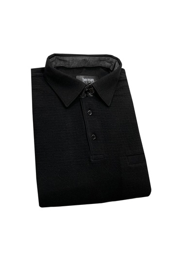 Regular Fit Erkek Gömlek Yaka Selanik Kazak-7130 Siyah