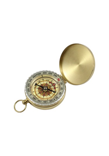 Dofolink Klasik Bakır Kasa Işık Veren Minyatür Pusula - Doğa Yürüyüşü, Kamp Ve Keşif İçin Taşınabilir Navigasyon Aleti
