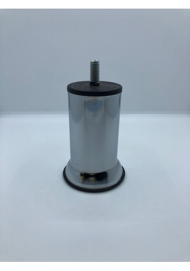 Metal, Krom 10 Cm İnce Diş M8 Vidalı Koltuk,baza,dolap Mobilya Ayağı 4 Adet Krom