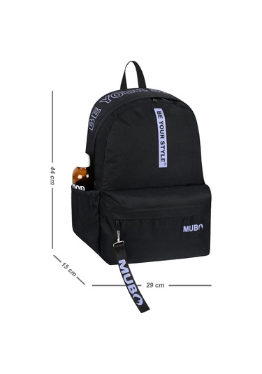 Geniş Hacimli Günlük Ve Okul Kullanımına Uygun Unisex Siyah Gri Sırt Çantası Pwcnt005 Siyah Gri