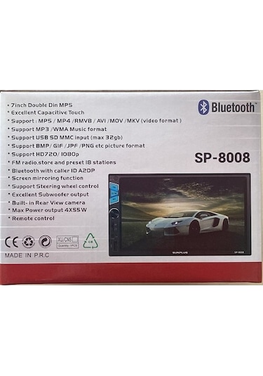 Sunplus 7'' Double Teyp Bluetooth 4x55w
