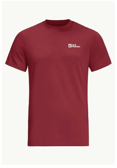 Jack Wolfskin Essential T M Erkek T-shirt-bordo Bordo