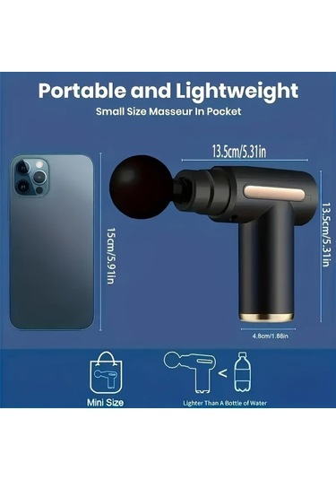 Fochsia Portatif Masaj Tabancası Abs Kas Masaj Aleti Sku123 Aile Kız Ve Erkek Çocukları İçin Hediyelik Noel Şükran Günü Altın