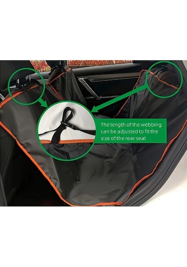 Willowhaven Siyah Katlanır Kaymaz Köpek Araç Koltuğu Koruyucu Yıkanabilir Sedan Suv
