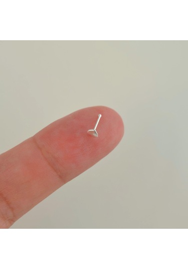 925 Ayar Gümüş Kalp Parlak Hızma Gri