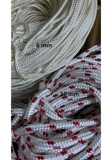 Molhalat 6 Mm İskota Halat 200 Metre - İpek Halat - Bayrak İpi Yüksek Kalite En Uygun Fiyat-9035843755306