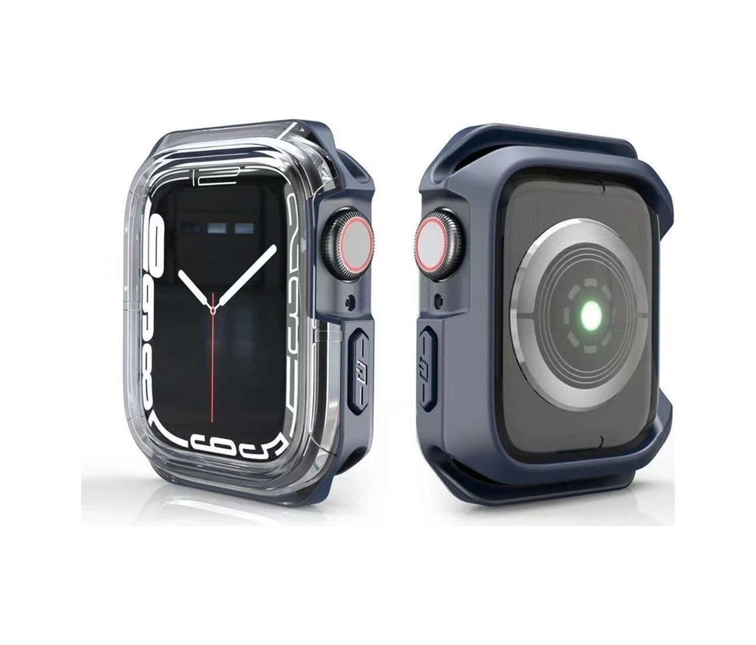 iOS Watch Uyumlu Seri 7 45mm Uyumlu Kasa Koruyucu 360 Tam Koruma Silikon Kılıf