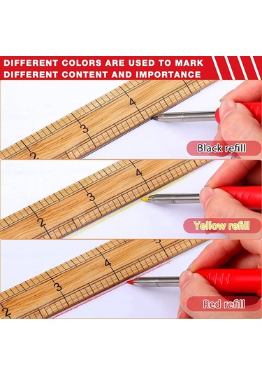 Hangfox Ahşap İşçilik Kalemi İçin Değiştirilebilir Mine Seti - Siyah Ve Altın Karışık 5 Adet - Sadece Mine, Kalem Değil