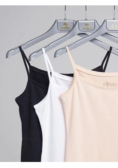 Clever Wear İnce Askılı Pamuklu Atlet 158945918 Açık Bej