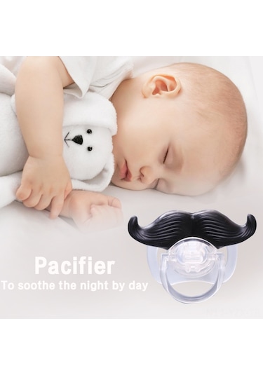 Yaozixa 6 Aylık Ve Üstü Bebekler İçin Ekşi Sakal Desenli, Bpa'sız, Gıda Kalitesi Silikon Emzik