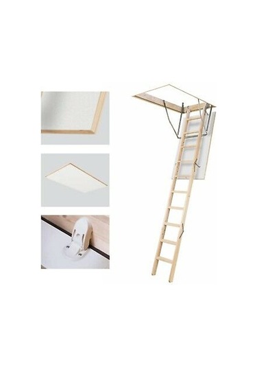 Optistep OLB Basic 70 x 130 Cm BTA Ahşap Çatı Merdiveni