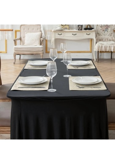 Willowhaven 8'li 12x18 İnç Sublimasyon Masa Örtüsü Yıkanabilir Linen Sofa Bej