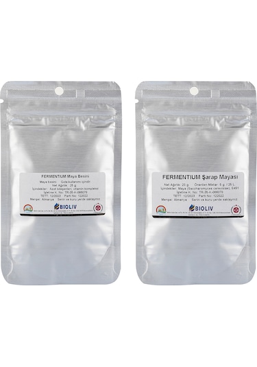 Fermentium Şarap Mayası Ve Maya Besini - 25 G Çok Renkli