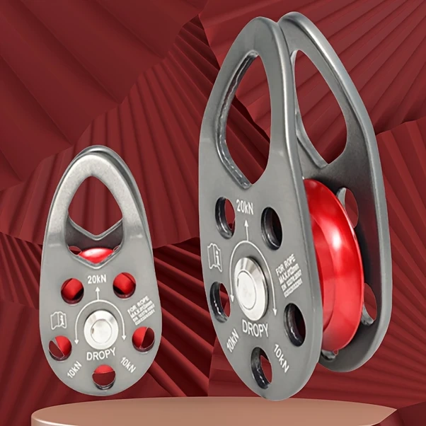 Willowhaven Dayanıklı Alüminyum Alaşım Tek Makara Gri Kırmızı Endüstriyel Kaldırma