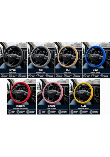 Direksiyon Kılıfı Geçme 38cm Soft Sarı Dkg001y Fermeq