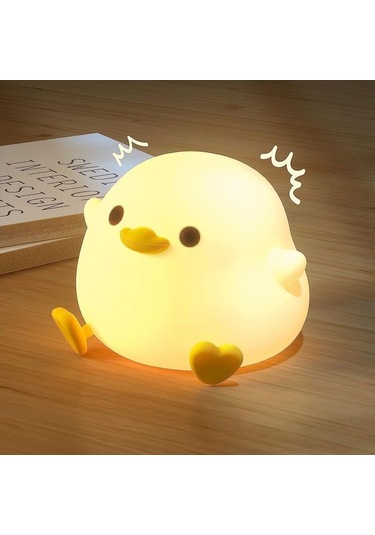 Led Gece Lambası Dokunmatik Kontrollü Gece Lambası Silikon Lamba İle Sevimli Sıcak Beyaz Gece Lambası Usb Şarj Edilebilir Yyv