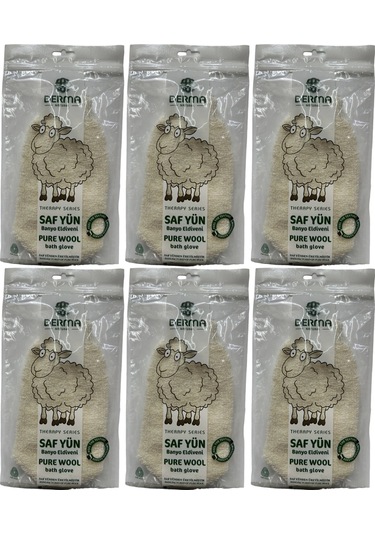 Derma Naturel Therapy Saf Yün Banyo Eldiveni T-485 6 Lı Set