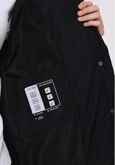 Colins Regular Fit Kapüşonlu Fermuarlı Astarlı Çıkarılabilir Kapüşonlu Kadın Siyah Mont Cl1076422 Q1.v1 Blk Siyah