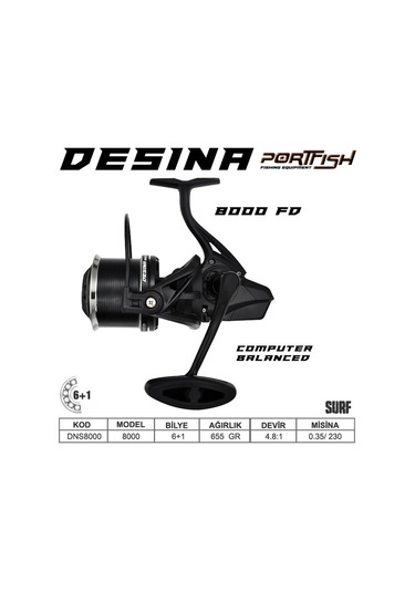 Portfish Desina 8000fd 6+1bb Surf Olta Makinası
