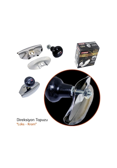 Carub Direksiyon Çevirme Topuzu Armalı Lüks Krom Br2050102