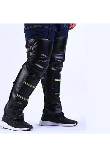 Motosiklet Diz Pedleri Açık Sıcak Rüzgar Geçirmez Bisiklet Kırmızı - Siyah