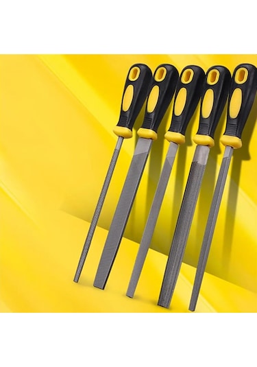 Depomega 5 Parça Profesyonel Büyük Boy Ahşap Oyma Eğe Törpü Seti 30 Cm