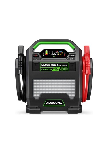 Lokithor J10000hd 12v/24v 10.000amp Lifepo4 Akıllı Akü Takviye + Powerbank + Led Lamba Fr J10000hd