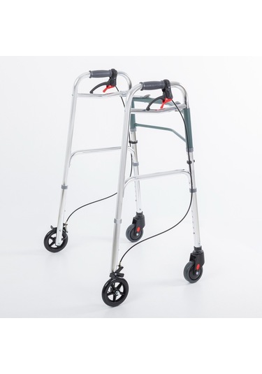 Comfort Ultra Lüx Frenli 4 Tekerli Hasta Alüminyum Tekerlekli Hasta Yürüteci Walker