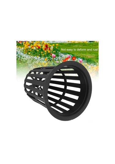 Ximistore9 10 Adet Siyah Plastik Hidroponik Bitki Sepeti 5.5cm - Toprak Olmadan Üretim İçin Dayanıklı Ve Havalandırıcı