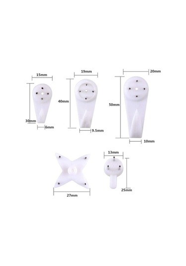 Ulzyvf 40 Adet Görünmez Çivi Askılı Resim Kancası - 35 Kg Kapasiteli Diğer