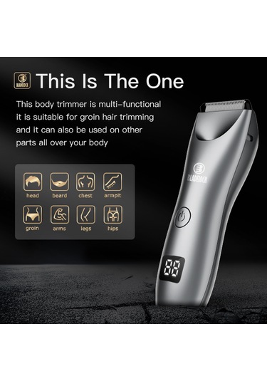 Gajeena Erkek Vücut Tıraş Makinesi - Ipx7 Su Geçirmez, Led Aydınlatmalı, 500mah Pil, 2 Taraklı 3-12mm 1 Saat