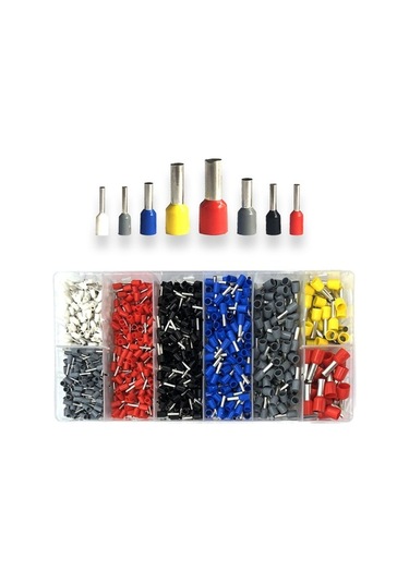 Pazly Hsc8 6-4a 0.25-10mm² Awg23-7 Ferrül Pres Seti 1250 Adet Uç + Sıkma Kerpeteni - Kablo Terminal Aparatı