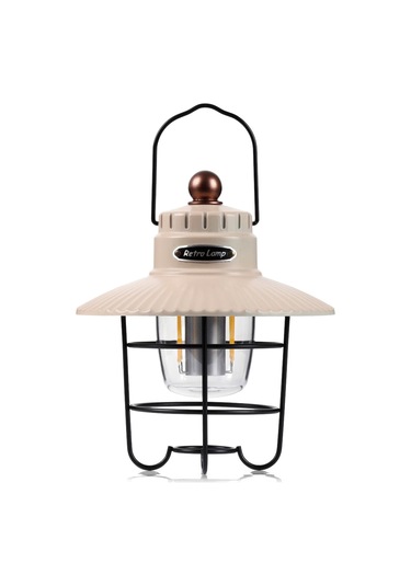 Yuntech01 Küçük Beyaz Usb Şarjlı Kamp Lambası, 3 Işık Modu İle Dimmable, Cep Telefonu Şarj Özelliği, Retro Tasarım, Kamp/hiking/fishing Için Çok Renkli